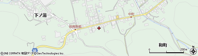 秋田県鹿角市十和田大湯大湯203周辺の地図