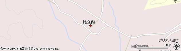 秋田県大館市早口（比立内）周辺の地図