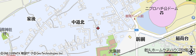 秋田県大館市下代野中道北28周辺の地図
