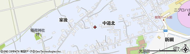 秋田県大館市下代野中道北周辺の地図