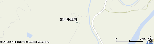 秋田県藤里町（山本郡）藤琴（出戸小比内）周辺の地図