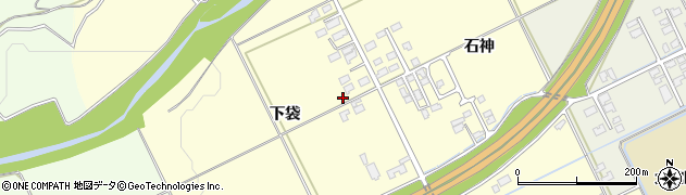 秋田県大館市松木下袋周辺の地図