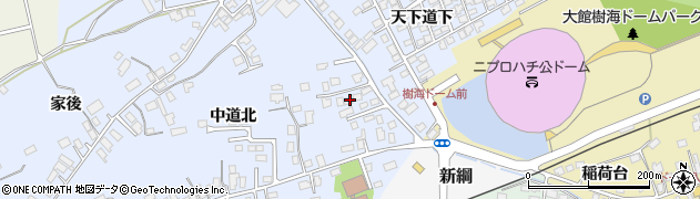 秋田県大館市下代野中道北21周辺の地図