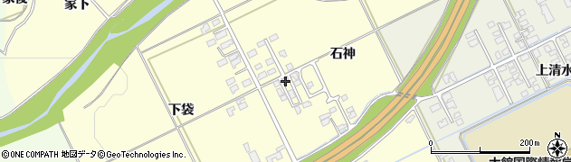 秋田県大館市松木石神周辺の地図