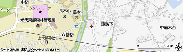 秋田県大館市大茂内諏訪下42周辺の地図