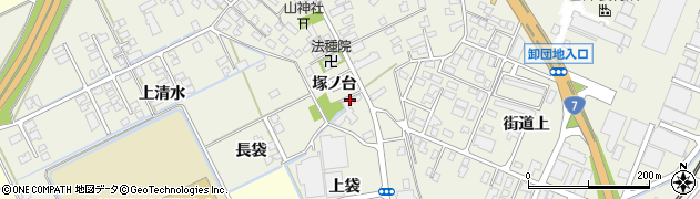 秋田県大館市釈迦内（塚ノ台）周辺の地図