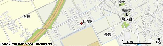 秋田県大館市釈迦内（上清水）周辺の地図