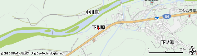 秋田県鹿角市十和田大湯（下川原）周辺の地図