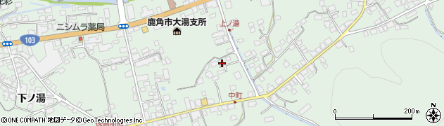 秋田県鹿角市十和田大湯大湯36周辺の地図