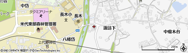 秋田県大館市大茂内諏訪下101周辺の地図