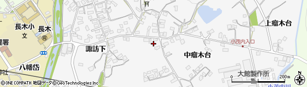 秋田県大館市大茂内諏訪下168周辺の地図