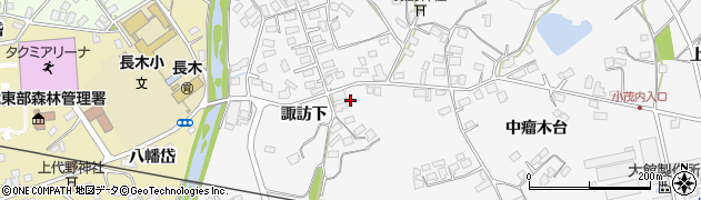 秋田県大館市大茂内諏訪下152周辺の地図