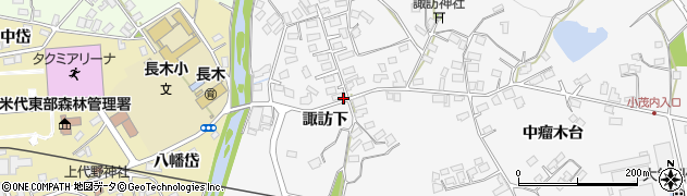 秋田県大館市大茂内諏訪下150周辺の地図