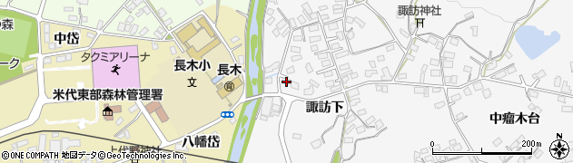 秋田県大館市大茂内諏訪下108周辺の地図