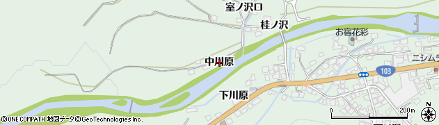 秋田県鹿角市十和田大湯（中川原）周辺の地図