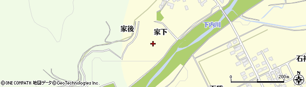 秋田県大館市松木（家下）周辺の地図