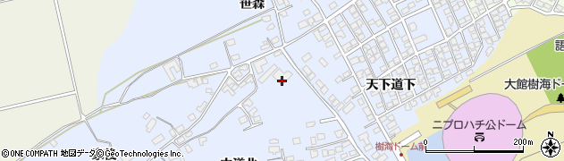 秋田県大館市下代野中道北6周辺の地図