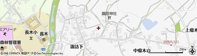 秋田県大館市大茂内諏訪下193周辺の地図