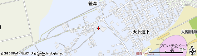 秋田県大館市下代野中道北1周辺の地図