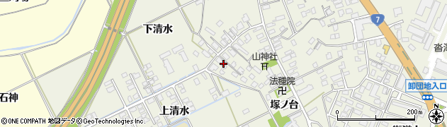 秋田県大館市釈迦内板子石周辺の地図