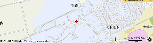秋田県大館市下代野中道北2周辺の地図