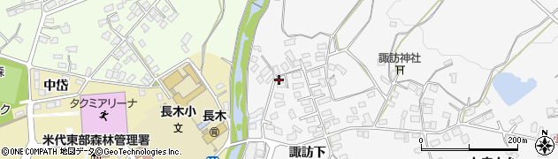 秋田県大館市大茂内諏訪下121周辺の地図