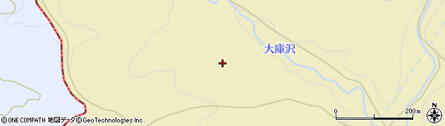 秋田県能代市常盤（大庫沢）周辺の地図