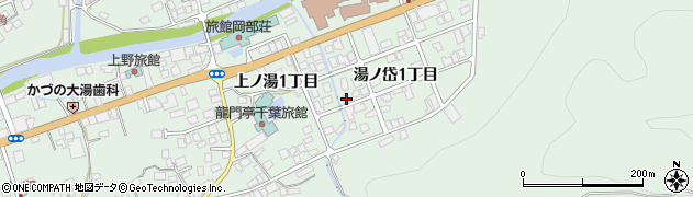 秋田県鹿角市十和田大湯（上ノ湯２丁目）周辺の地図