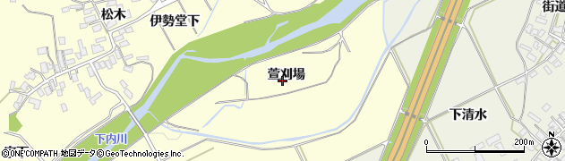 秋田県大館市松木（萱刈場）周辺の地図