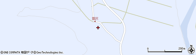 秋田県山本郡藤里町粕毛下萱沢周辺の地図