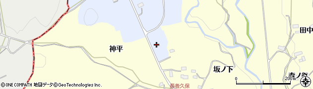 秋田県鹿角市十和田上向（下四ツ谷）周辺の地図