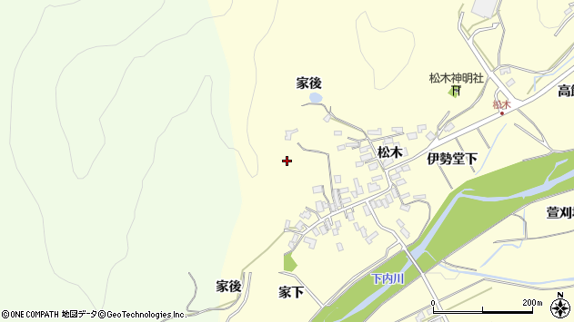 〒017-0052 秋田県大館市松木の地図