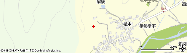 秋田県大館市松木（家後）周辺の地図