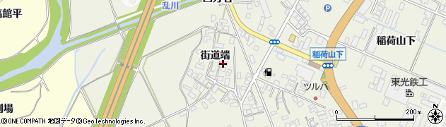 秋田県大館市釈迦内街道端周辺の地図