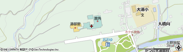 秋田県鹿角市十和田大湯（中谷地）周辺の地図