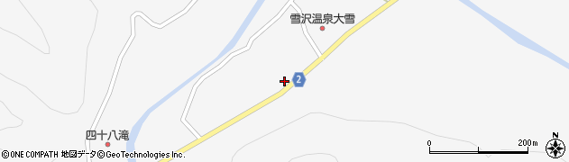 秋田県大館市雪沢（下谷地）周辺の地図