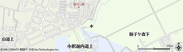 秋田県大館市芦田子（獅子ケ森下）周辺の地図
