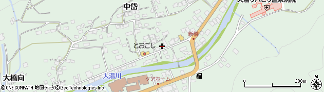 秋田県鹿角市十和田大湯（荒瀬）周辺の地図