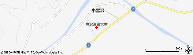 雪沢温泉大雪周辺の地図
