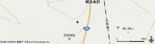 秋田県山本郡八峰町峰浜水沢家ノ下谷地周辺の地図