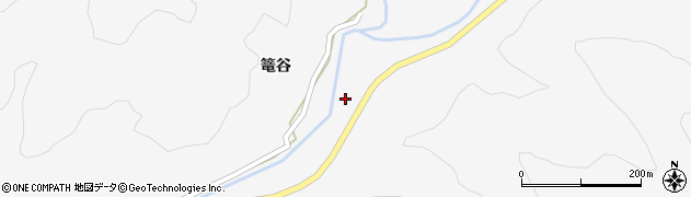 秋田県大館市雪沢（篭谷郷山下）周辺の地図