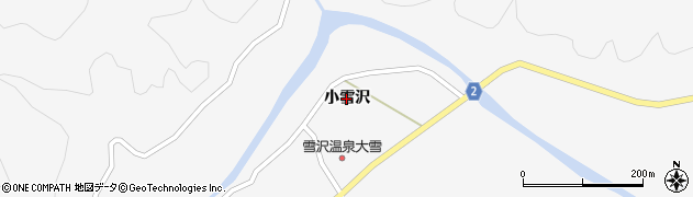 秋田県大館市雪沢（小雪沢）周辺の地図