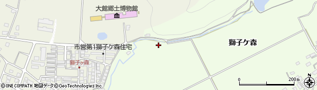 秋田県大館市芦田子（獅子ケ森）周辺の地図