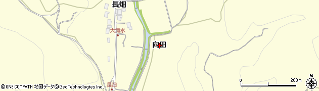 秋田県鹿角市十和田山根（向田）周辺の地図