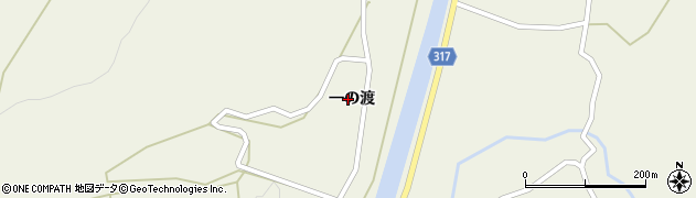 秋田県藤里町（山本郡）藤琴（一の渡）周辺の地図