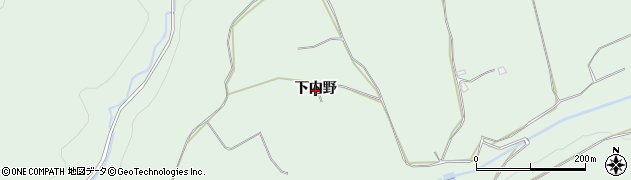 秋田県鹿角市十和田大湯（下内野）周辺の地図