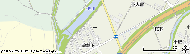 秋田県大館市釈迦内（高館下）周辺の地図