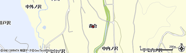 秋田県鹿角市十和田山根（森合）周辺の地図