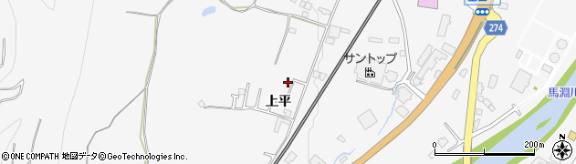 岩手県二戸市金田一上平周辺の地図