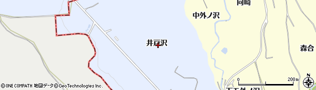 秋田県鹿角市十和田上向（井戸沢）周辺の地図